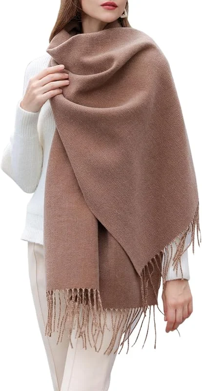 Enwokran Cachemira Súper Suave para Mujer Bufandas Reversibles Cálidas Acogedoras Múltiples Colores Gran Tamaño Usar Como Chal Envolver Cubrir para Otoño e Invierno para Bodas Regalos — Ropa Navidad