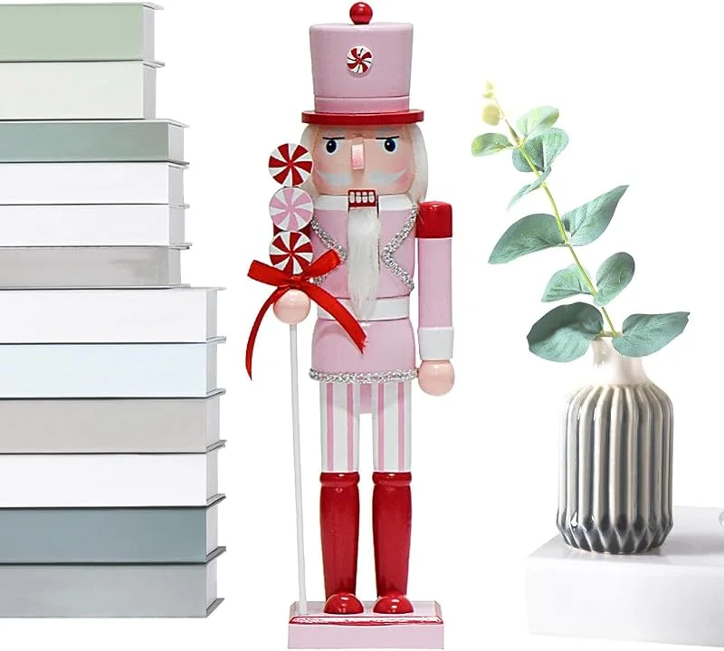 Ungtyb Figura coleccionable de cascanueces de Navidad de 38 cm — Decoracion Navidad