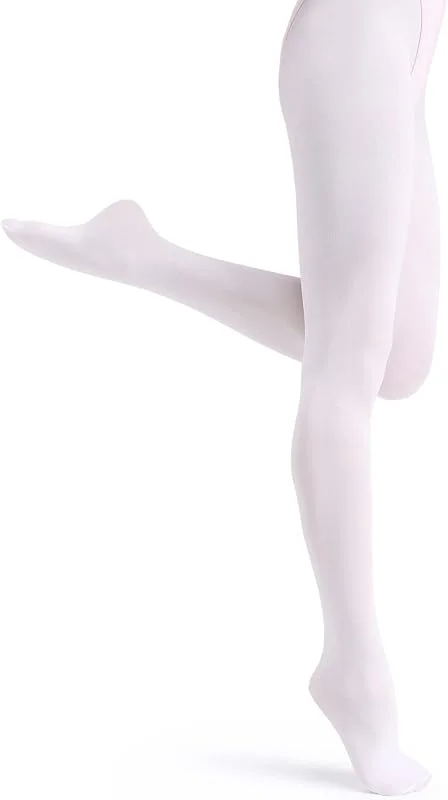 Monbessi Mallas de ballet para niñas y mujeres 90D convertibles suaves con pies agujeros — Ropa Navidad