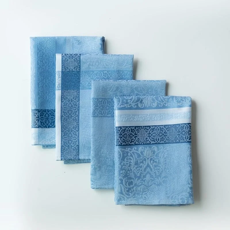 Benson Mills Ravenna Jacquard - Juego de 4 servilletas (azul, 18 x 18 — Hogar y cocina