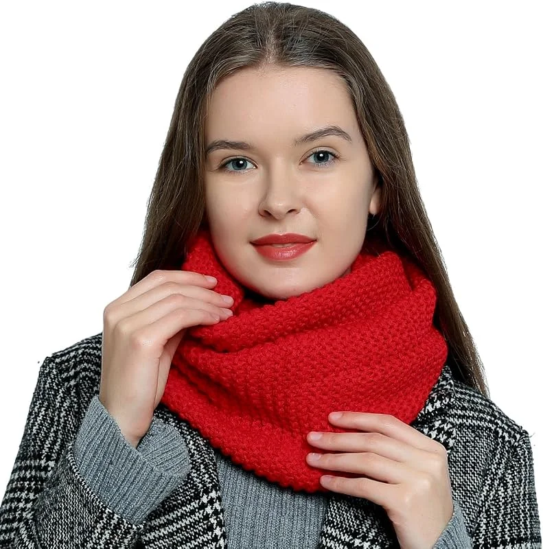 Visita la tienda de DonDon DonDon Bufanda mujer Bufanda de lana Bufanda invierno Braga cuello diseño de punto — Ropa Navidad