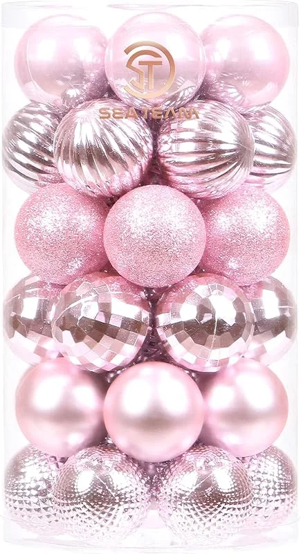 Visita la tienda de Sea Team Sea Team 40mm, 1.57" Set de Navidad Brillantes delicados artilugios Decorativos, Pintado en Color de Contraste decoración de Bolas Colgantes de árboles de Navidad - 41 Piezas — Decoracion Navidad