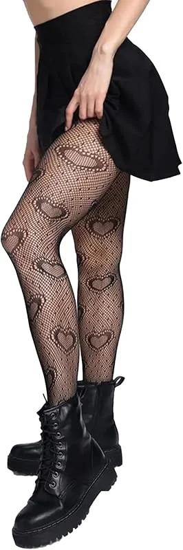 Leypafy Mujer Medias de Rejilla Sexy Pantimedias de Malla Floral Medias — Ropa Navidad