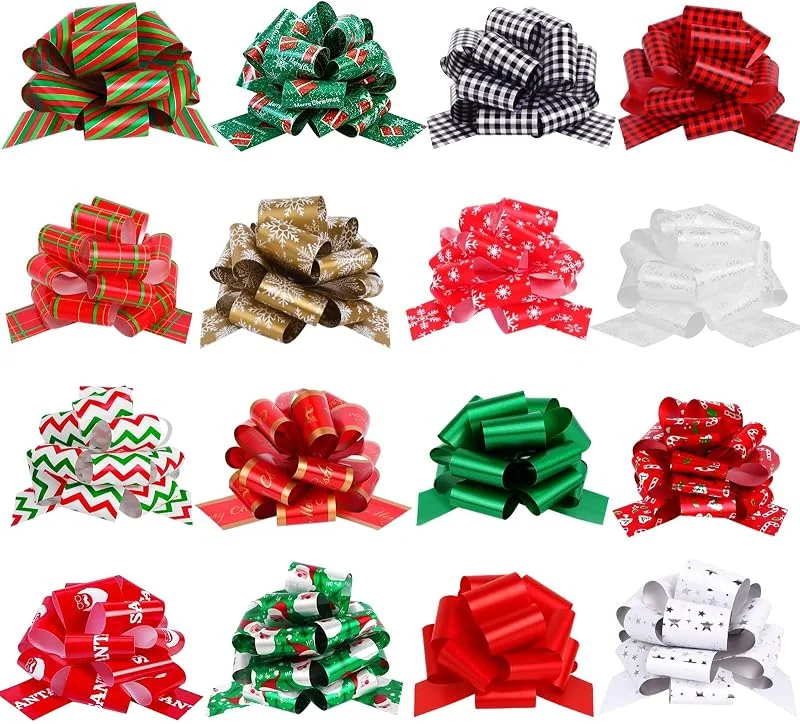 XIMISHOP 16 lazos de regalo de Navidad — Envoltorio regalo