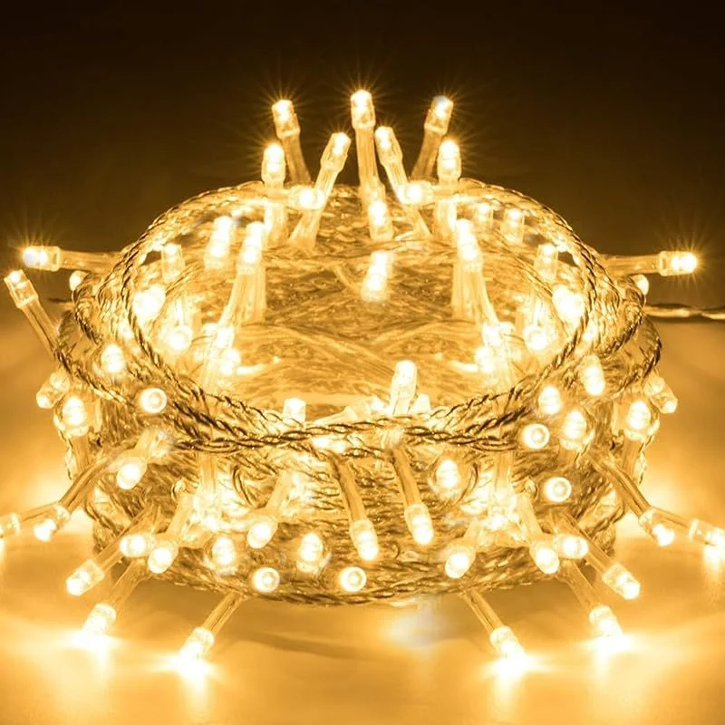 Visita la tienda de Elegear Elegear 10M Luces Navidad Exterior con Enchufe, Luz de Hadas, Impermeable Guirnalda Luminosas Decoracion con 8 Modos para Nata Jardín Boda Fiesta Casa Árbol y Interior, 100 LED, Blanco Cálido