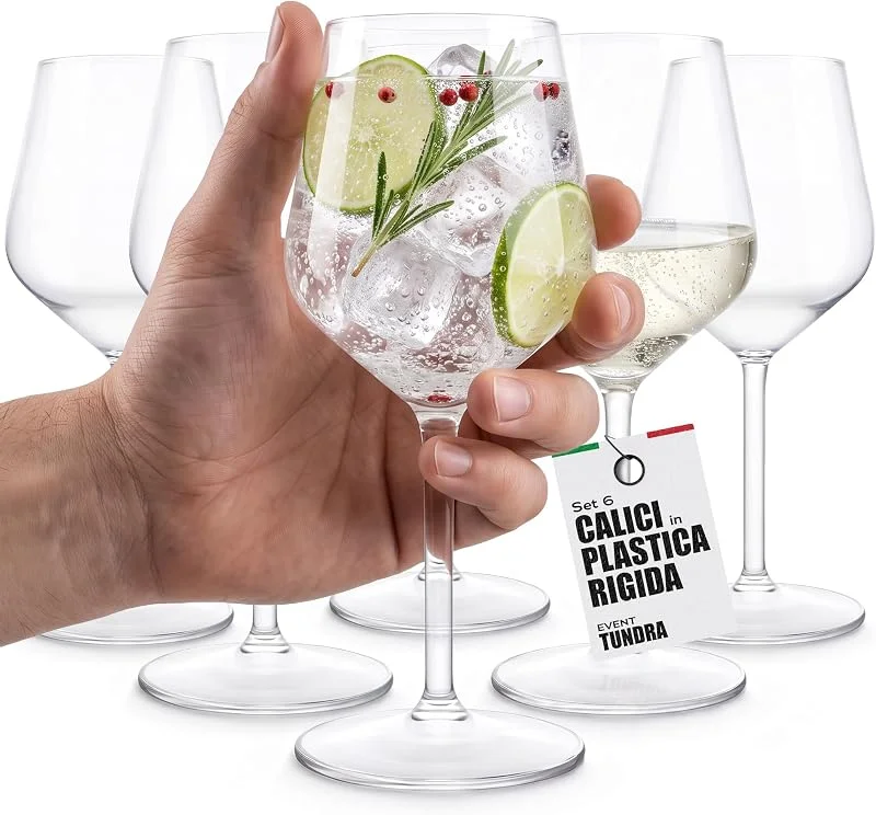 TUNDRA ICE INTERNATIONAL TUNDRA - 6 Copas Plastico Duro 47cl. - REUTILIZABLES y IRROMPIBLES — Vino y mesa festiva