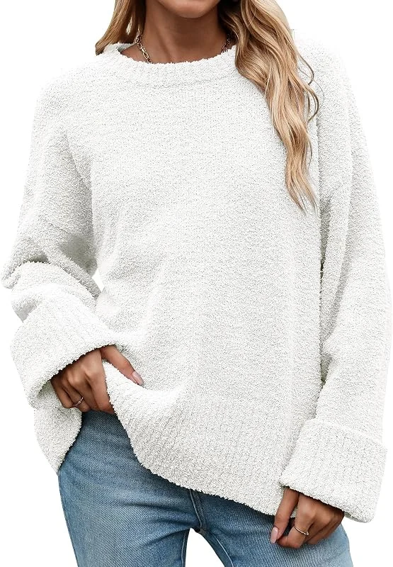 Visita la tienda de heekpek heekpek Jersey Mujer Invierno Otoño Cuello Redondo Suave Jersey de Punto Cálido Sweater Mujer de Felpa Jersey Mujer Talla Grande — Ropa Navidad