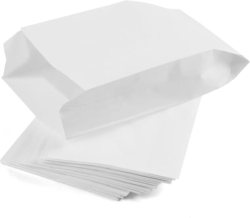 PACKRA - Bolsas de Papel Kraft Blanca Para Regalos, Chuches y Navidad - Sobres Pequeños de Celulosa (100 pcs, 9cm x 15cm x 5cm) — Envoltorio regalo
