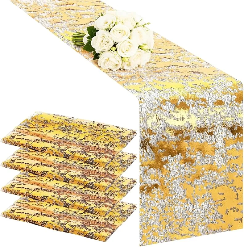 KATELUO Camino de Mesa Dorado 28 cm x 2.75 m, Camino de Mesa de Lentejuelas Doradas, Mantel de Lentejuelas Dorado, Mantel con Purpurina, Decoración de Mesa para Boda, Cumpleaño, Navidad, Aniversario, Fiesta — Hogar y cocina