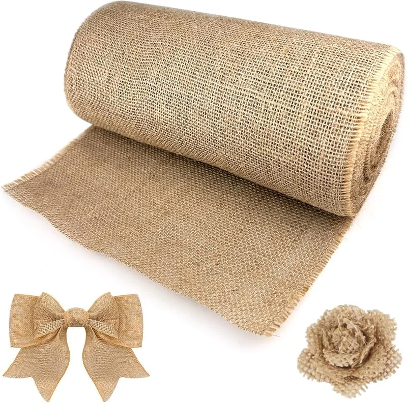Gentpovth Mantel de Yute, 30cm x10m Camino de Mesa de Arpillera Lino, Camino de Mesa Antideslizantes, Mesa Rustico Decoracion, para Comedor Cocina para Interior y Exterior Fiesta Vacaciones Decoración — Hogar y cocina