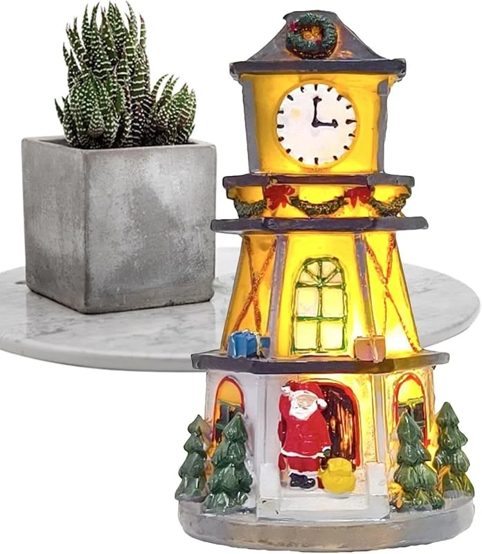 Generisch Pueblo navideño iluminado, coleccionable, modelo de casa iluminado con LED — Decoracion Navidad