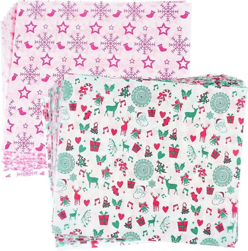 Visita la tienda de ASTARON ASTARON 100 hojas de papel encerado navideño para envolver alimentos, papel encerado navideño para galletas de caramelo, papel para envolver sándwiches, alimentos fritos, papel impermeable a la grasa — Envoltorio regalo