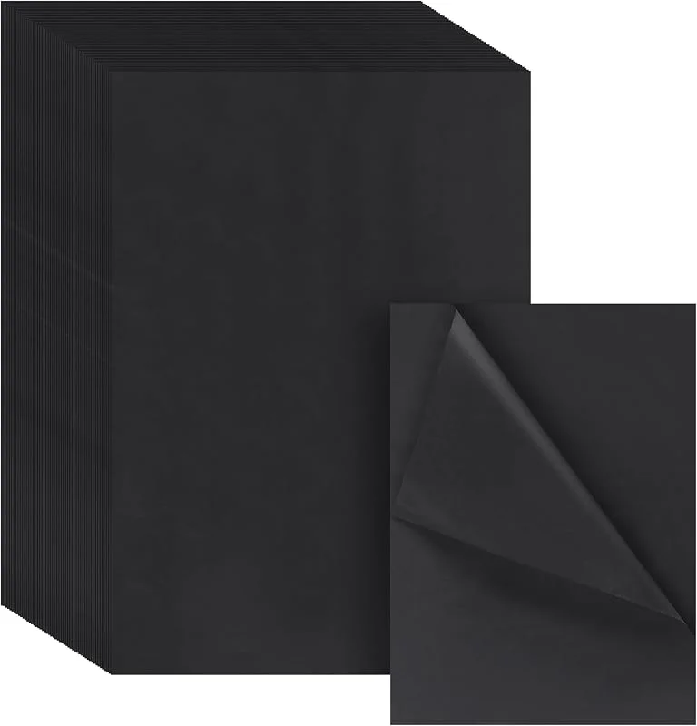 CHUENKUK 228 hojas de papel de seda negro de 50 x 70 cm, 6 paquetes de papel de seda, papel de embalaje, papel de seda para envolver papel de regalo, flores, manualidades y manualidades — Envoltorio regalo