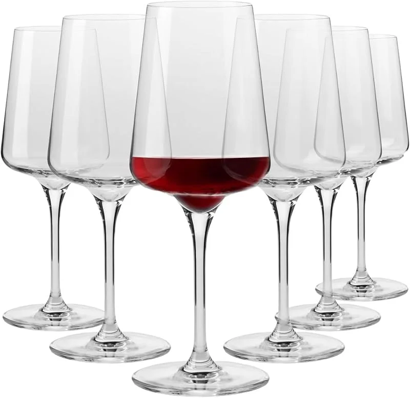 Visita la tienda de Krosno KROSNO Copas de Vino Tinto Juego de 6, 500 ml, Colección Infinity — Vino y mesa festiva