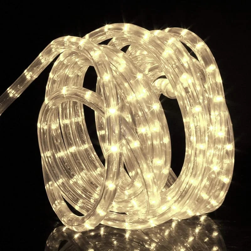 Forever Speed 12M Tubo de LED Manguera LED Luces de Tira de Manguera Exterior e Interior Blanco Cálido, Tiras LED Adecuado para Decoración e Iluminación Navidad, Halloween, Boda, Fiesta, Hotel, Jardín — Luces Navidad