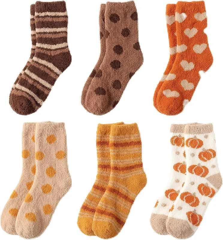 CBMZHF Calcetines Esponjosos para Mujeres, 6 Pares — Decoracion Navidad