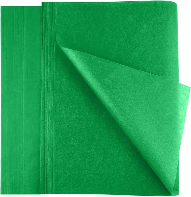 Visita la tienda de FEPITO FEPITO 100 hojas de papel de seda verde para envolver regalos de Navidad, manualidades (14 x 20 pulgadas) — Envoltorio regalo