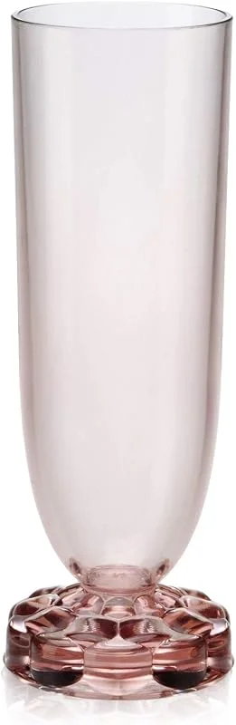 Kartell Jaleas Familia Copa flauta, Rosa, Juego de 4 Piezas — Vino y mesa festiva