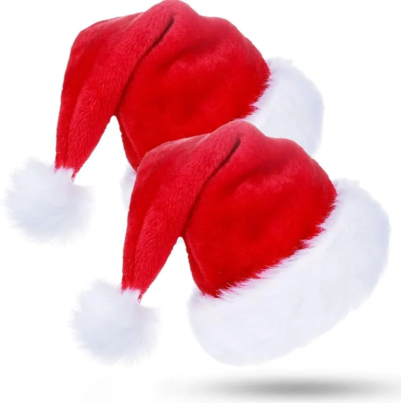 Visita la tienda de Jonami Jonami Gorros de Papa Noel, Gorros Navideño y Sombreros de Santa Claus Tradicionales Rojos y Blanco. Accesorios de Navidad para Regalos de Festividad — Ropa Navidad
