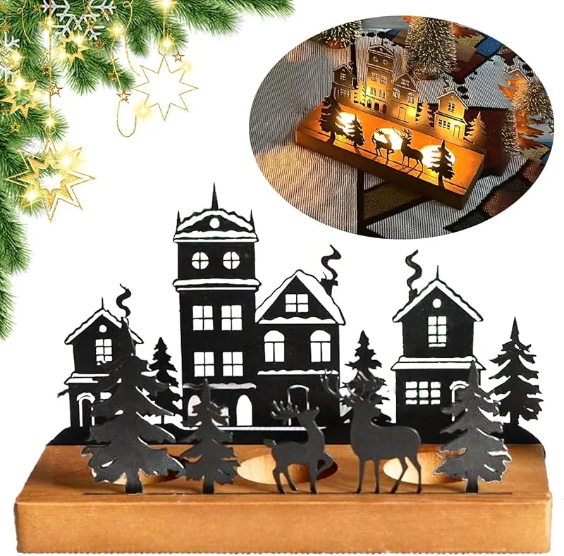 YeahBoom Portavelas Corona de Adviento para candelita, Inserto de Vela Velas de Mesa, portavelas de Metal Moderno, para DIY decoración de la Corona de Adviento de Navidad Vela Placa — Adviento y mesa