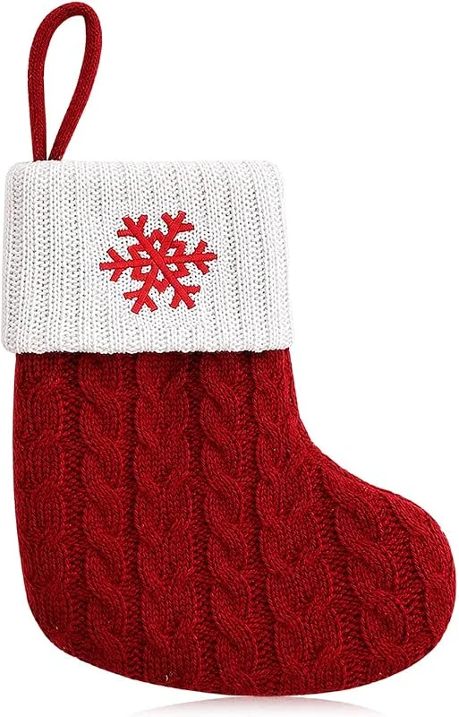 TEHJAM Calcetín Navidad Personalizado, Copos para Chimenea, Árbol Hogar — Decoracion Navidad