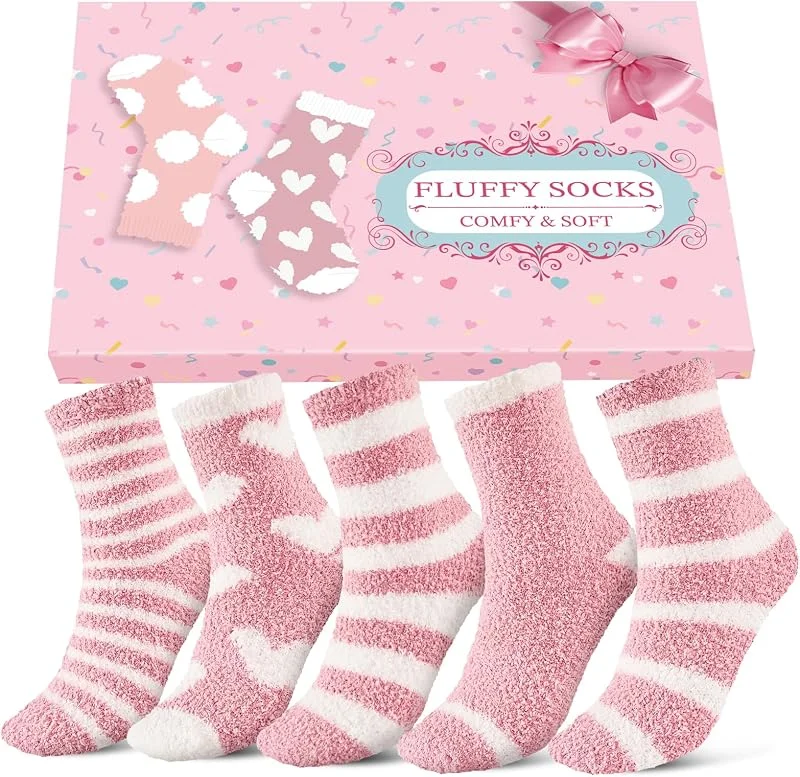 Visita la tienda de Niorasen Niorasen Calcetines Termicos Mujer，Calcetines Mujer Invierno 5 Pares — Decoracion Navidad