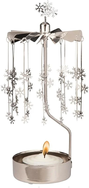 Pluto Produkter an107 Metal plateado candelabro — Cena a la luz de velas