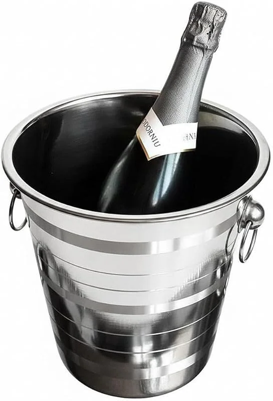 Visita la tienda de Space Home Champanera con Asas - Cubitera de Vino - Cubo de Champán con Asas - Cubo Enfriador de Bebidas - Cubitera de Acero Inoxidable — Vino y mesa festiva