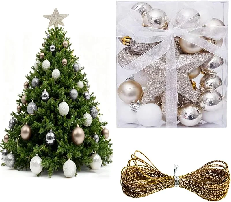 Diyxisk Bolas Arbol de Navidad, 30 Piezas Exquisito Bolas de Navidad — Decoracion Navidad
