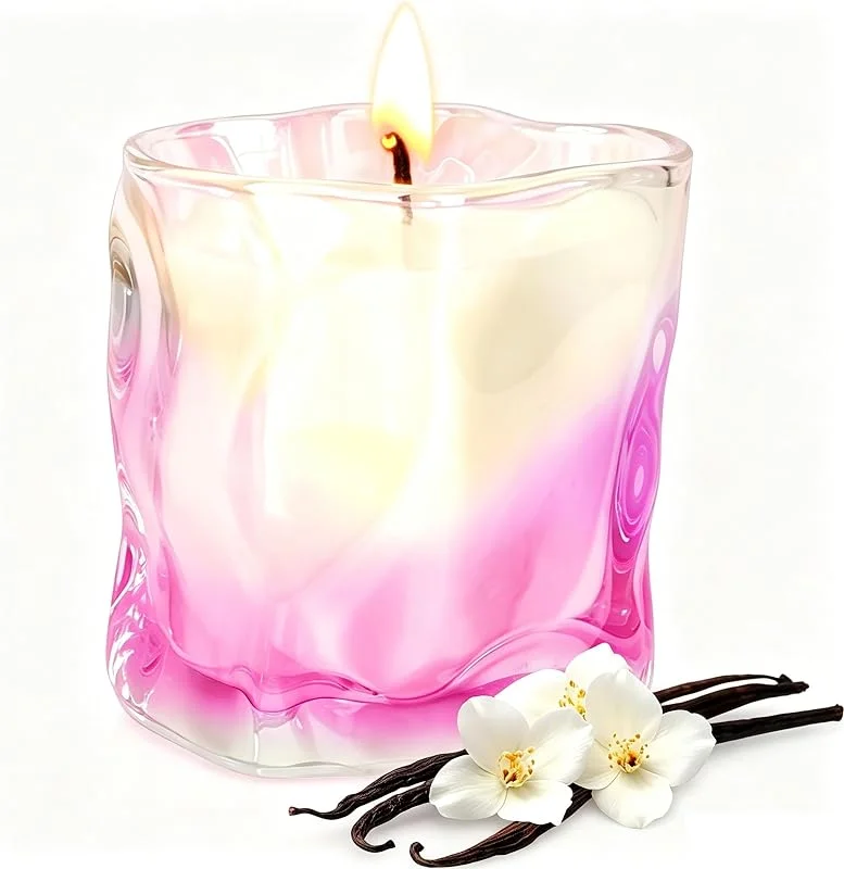KIYTARBOO Velas Aromaticas Regalo para Mujer, Velas de Vainilla Perfumadas Decorativas, Cera de Soja Vela Naturales, Vela Aromaterapia Regalo Juego para Cumpleaños, Fiesta, Navida, Amiga y Madre — Cena a la luz de velas