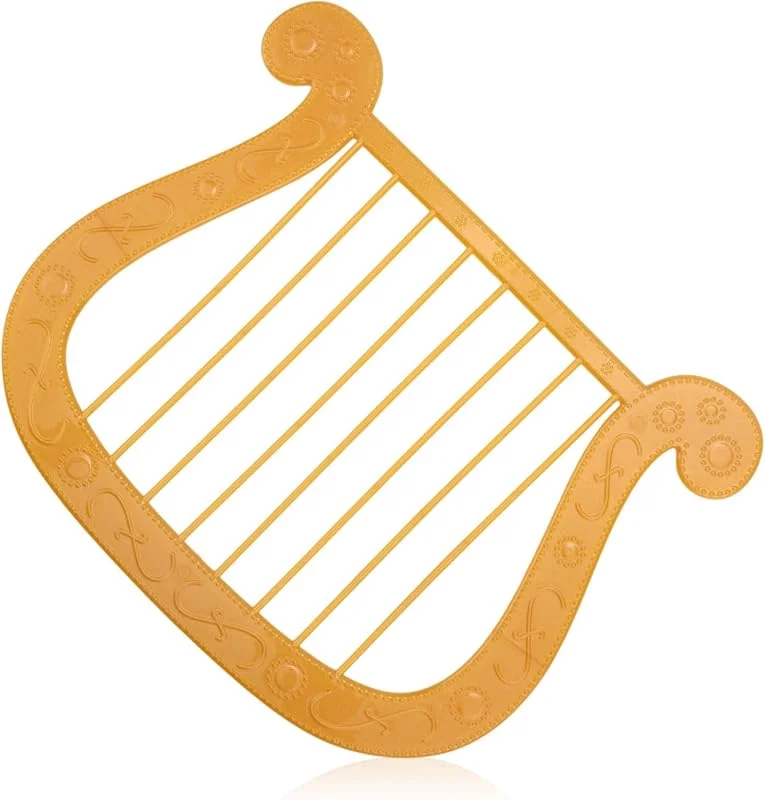 Fukaisu Arpa Ángel, Arpa de Plástico Dorada Accesorio de Disfraz Ángel para Halloween Navidad Fiesta Temática — Ropa Navidad