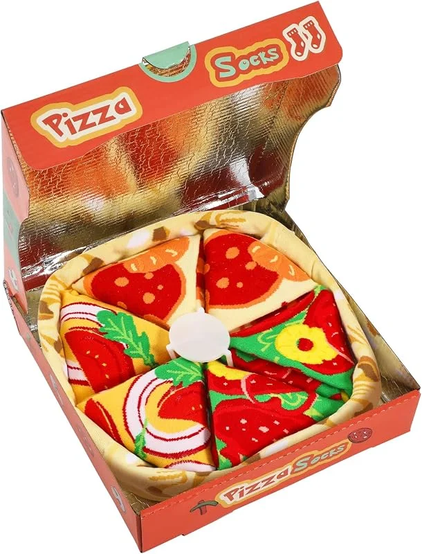 Visita la tienda de AGRIMONY AGRIMONY Calcetines Pizza Hombre Mujer Divertidos - Personalizados Originales Dibujos Estampados Graciosos Frikis Colores Arte — Decoracion Navidad
