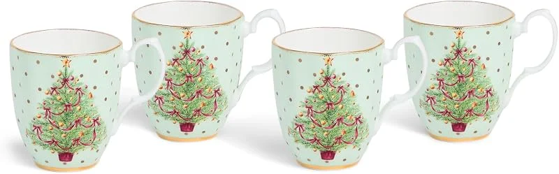 Royal Albert Old Country Roses - Juego de 4 tazas de Navidad — Adviento y mesa