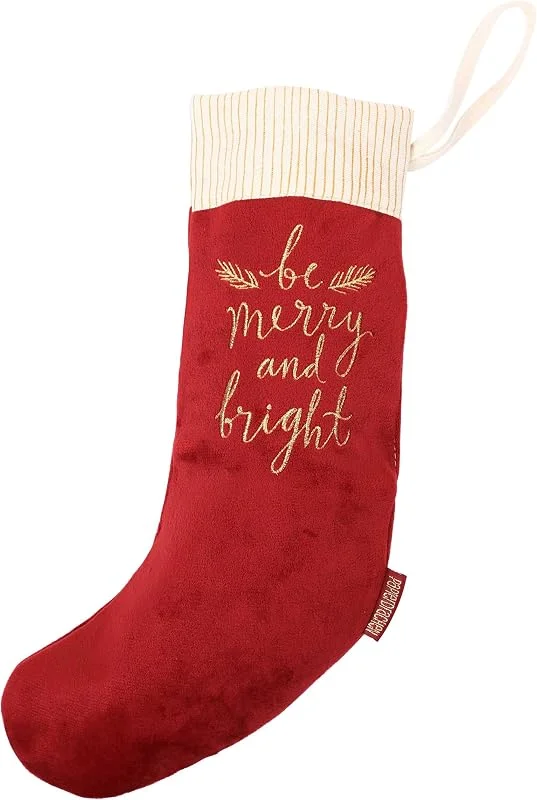 Papierdrachen Bota navideña, Media de Navidad para llenar, para Colgar en la Chimenea, escaleras, Saco de Regalo - Envoltorio de Regalo - Terciopelo Rojo - Set 3 — Decoracion Navidad