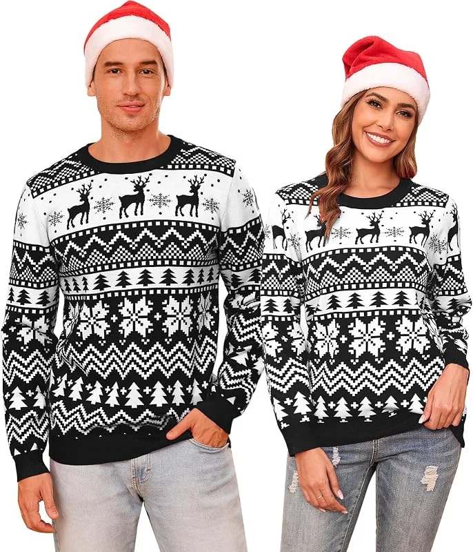 Visita la tienda de Aottori Aottori Jersey Navidad Mujer Hombre Mujer Hombre Cuello Redondo — Ropa Navidad