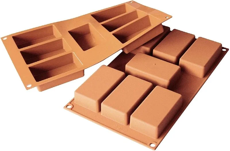Visita la tienda de silikomart Silikomart, SF110 Molde de silicona para Monoporciones RECTANGULARES, antiadherente, 7 Cavidades, Pack de 1 Molde para tartas, 87 x 48 h 24 mm Volumen 7 x 97 ml Tot. 679 ml — Hogar y cocina
