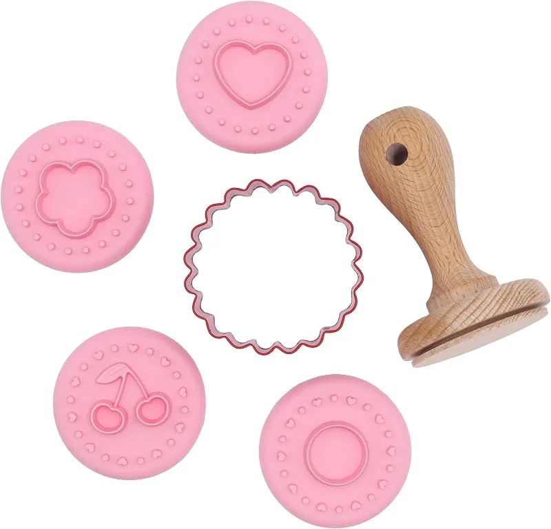 PME Set de 6 Sellos en Relieve para Galletas Rellenas de Mermelada de San Valentín — Hogar y cocina