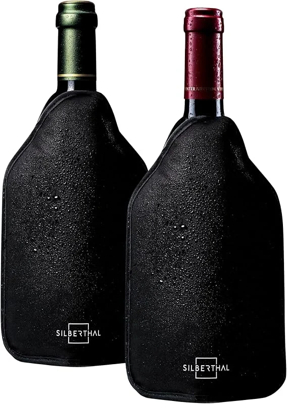 Visita la tienda de SILBERTHAL SILBERTHAL Set 2 Enfriadores de Vino Flexibles - Funda Botellas Congelador — Vino y mesa festiva
