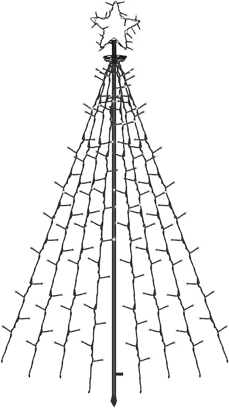 Visita la tienda de DEBFLEX DEBFLEX - Guirnalda Luces Exterior - Blanco frío - Forma de abeto - 4M - Impermeable IP44-600610 — Luces Navidad
