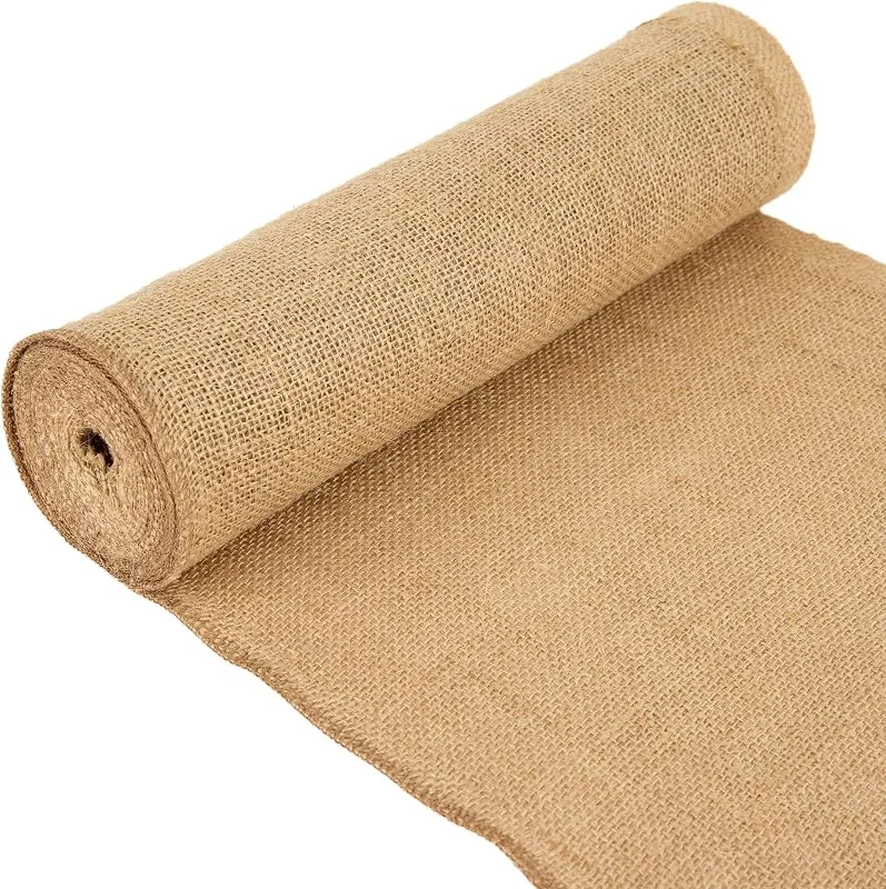 La Cordeline - Camino de Mesa (Tela de Yute Natural, 30 cm x 5 m, Bordes cosidos, antideshilachado, decoración de Boda, campestre, Bohemio, Navidad, cumpleaños y Bricolaje — Hogar y cocina
