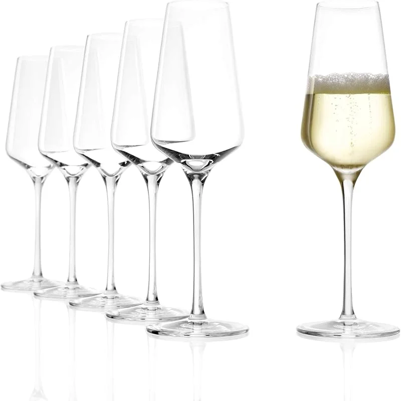 Stölzle Lausitz Copa de Champaña STARlight 290ml I Copas de Champán 6er Set I Copas de Champaña aptas para el lavavajillas I Copas de Champaña inastillables — Vino y mesa festiva