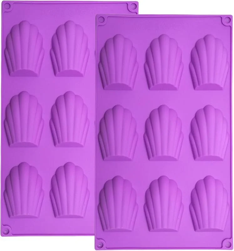 Visita la tienda de YXHZVON YXHZVON 2 Pieza Molde de Silicona Madeleines, 9 Cavidades Antiadherente Molde en Forma de Concha de Silicona, Moldes para Hornear Madeleine para Tartas Chocolate Pudín（Púrpura） — Hogar y cocina