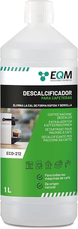 Visita la tienda de EQM SOLUCIONES QUIMICAS EQM - ECO-212 - Descalcificador para Cafeteras - 1L - Origen Natural 100% - Compatible con Todas las Máquinas de Café - Elimina la Cal Incrustada en Aparatos del Hogar — Vino y mesa festiva