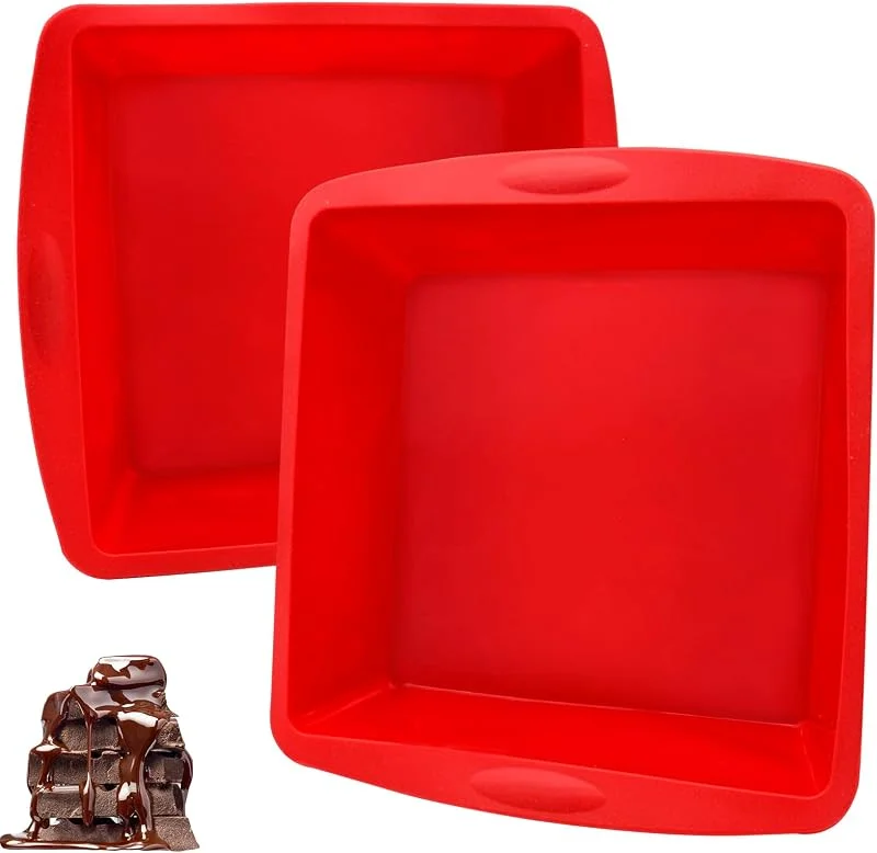 HVIHWI 2 Piezas Molde de Pan de Silicona Cuadrado, Moldes Reposteria Silicona Moldes Reposteria Silicona Molde para Hornear Tostadas para Horno, Freidora de Aire (19, 5×18×5, 5cm) — Hogar y cocina