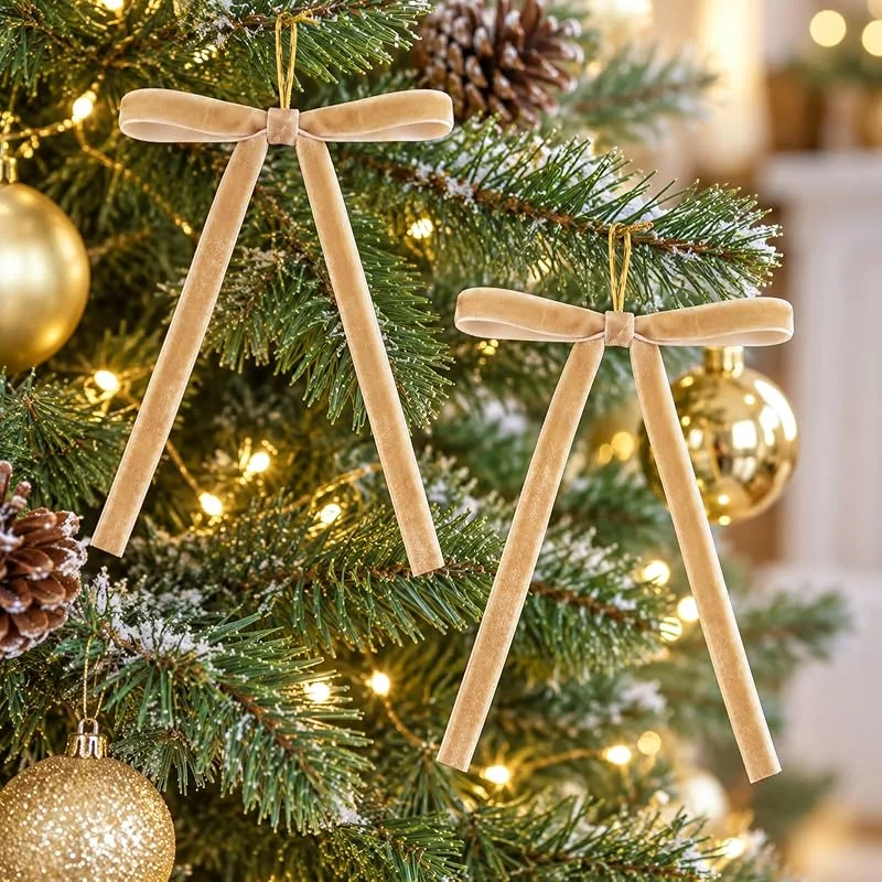 Visita la tienda de G2PLUS G2PLUS Lazos de Terciopelo de Navidad Camel 13x18cm, 24PCS — Decoracion Navidad