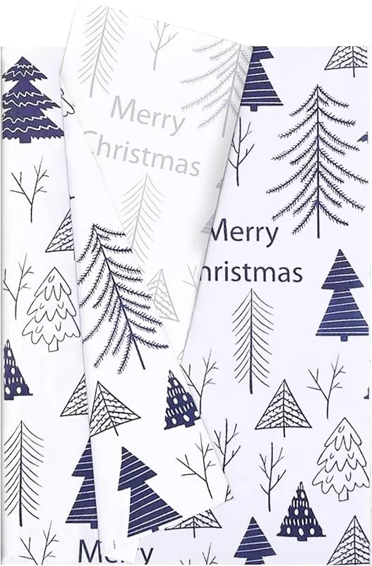 Hjvvr Papel de seda de Navidad, 20 hojas de papel de seda para envolver árbol de Navidad, 50 x 35 cm, papel de seda para fiesta de Navidad — Envoltorio regalo
