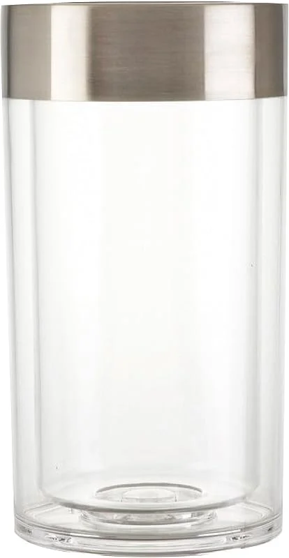 Zeller 27353 - Enfriador de Botellas de Vino, 12 x 22, 5 centímetros, plástico y Acero Inoxidable — Vino y mesa festiva
