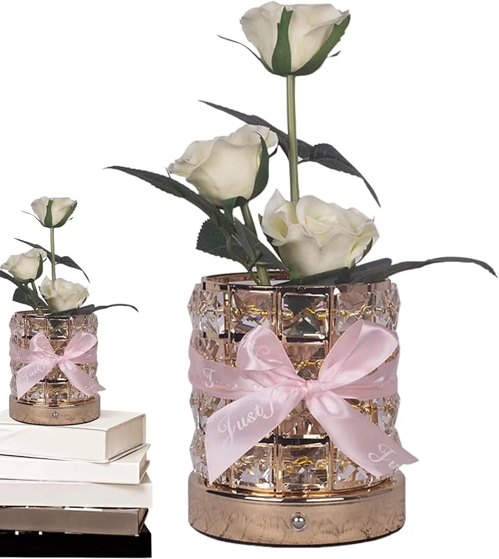 Genérico Lámpara de Rosa Decoración Romántica De Rosas 3 Colores Regulable — Cena a la luz de velas