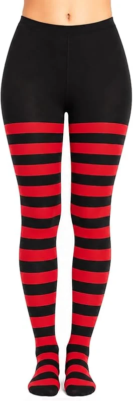 Simply Joshimo Medias de rayas de colores para mujer, para Halloween, Navidad y disfraces, talla única (8-12) — Ropa Navidad