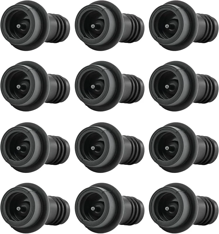 Harxin 12 Piezas Tapones Vacío para Vino, Protectores Botellas de Goma, Selladores de Botellas Reutilizables, Juego Universal Selladores de Botellas para Cocina, Oficina, Hogar, Artículos para Fiestas — Vino y mesa festiva